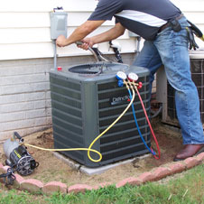 Central air conditioning maintenance service by Able Air Heat