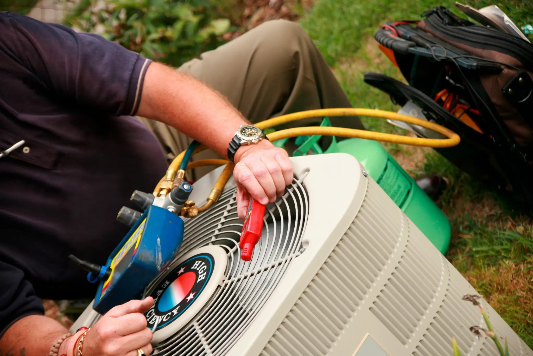 Central air conditioning unit installed by Able Air Heat on Long Island