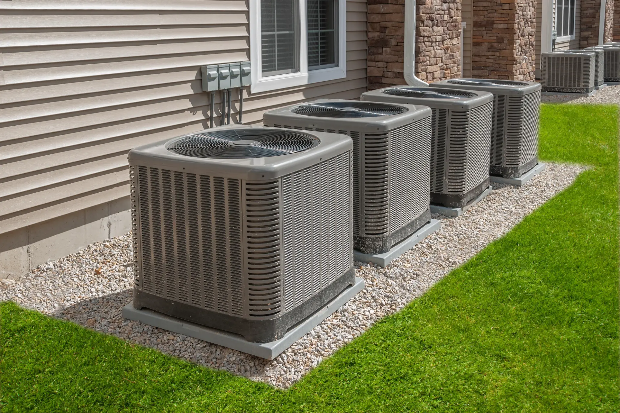 Central air conditioning unit installed at a Long Island home by Able Air Heat
